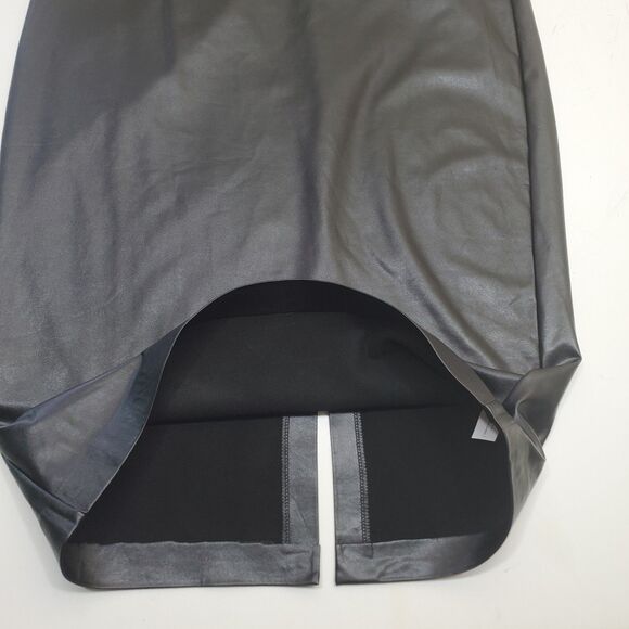 Eloquii Faux Leather Black Pencil Midi Skirt Women's Size 14 Party Event NWT - Picture 6 of 15
